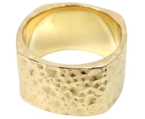 14k Gold Textured Band Ring