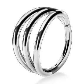 16G Titanium Triple Layered Hinged Segment Cartilage Ring