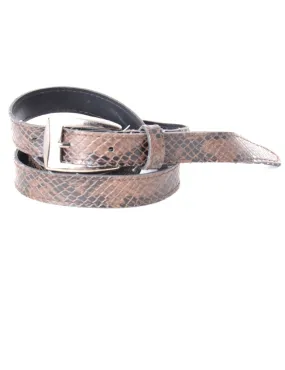 1990s Faux Snakeskin Waist Belt - M