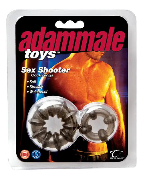 Adam Male Sex Shooter Cock Rings - Smoke