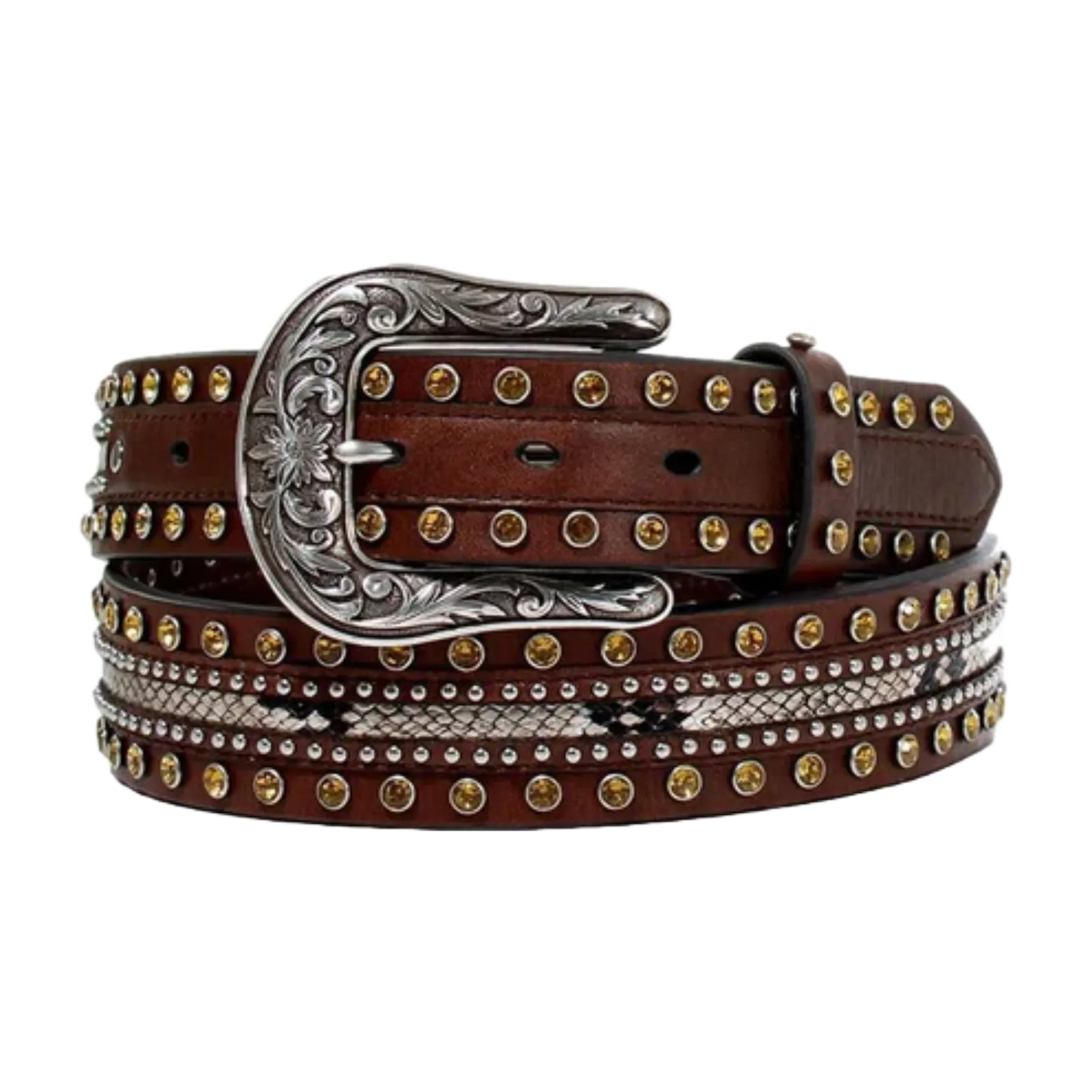 Ariat Ladies Brown Studed Western Belt A1590002