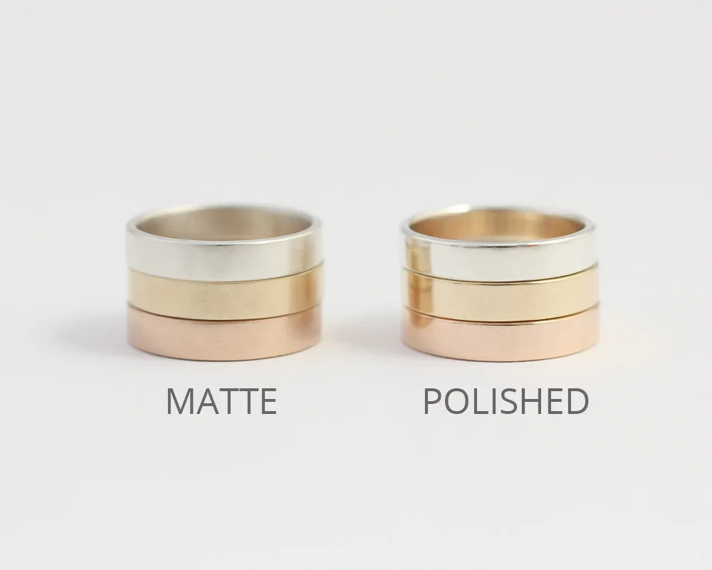 Asymmetrical Facets Ring in Rose Gold - Medium