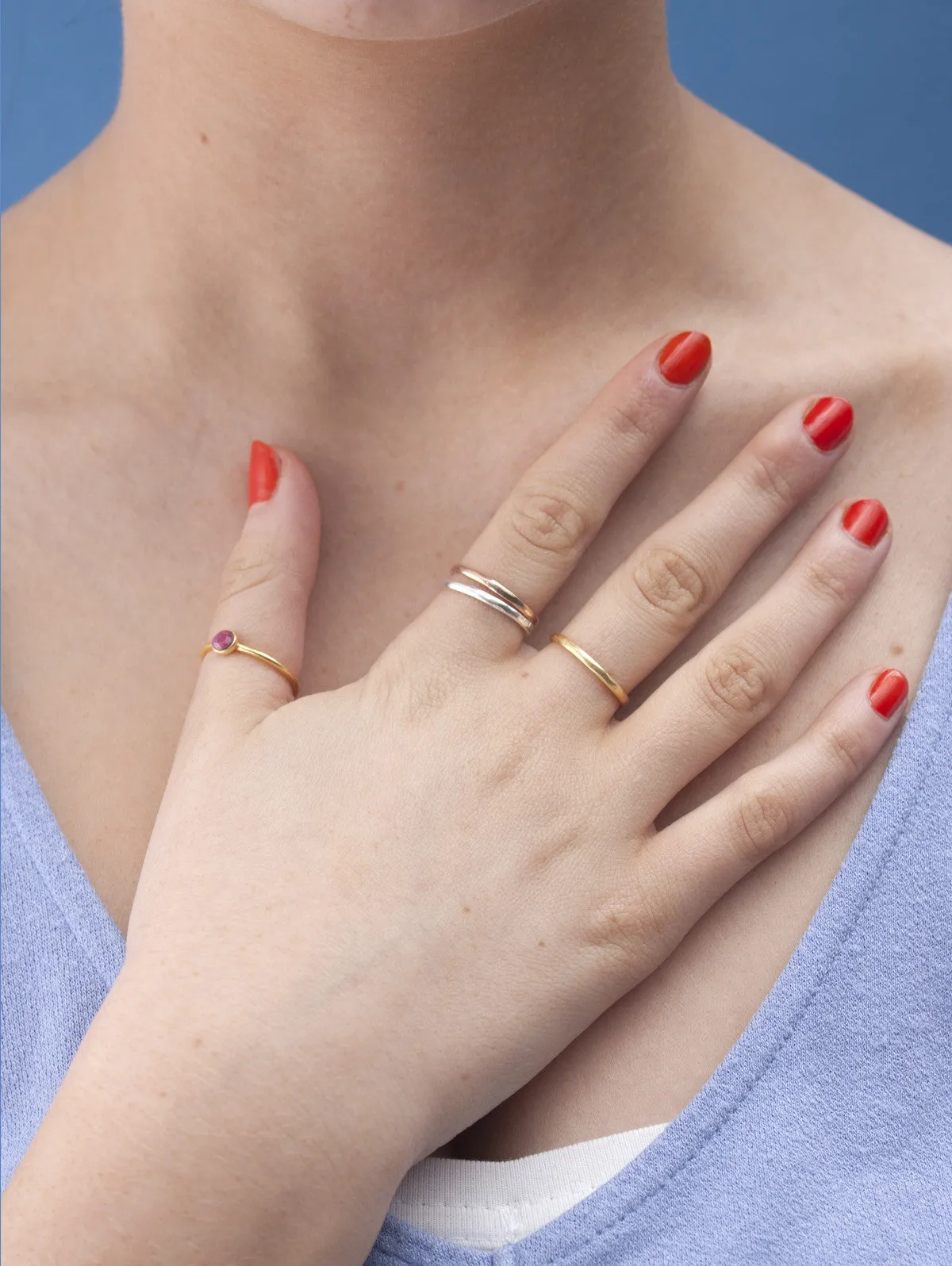 Band Stacking Rings, Gold