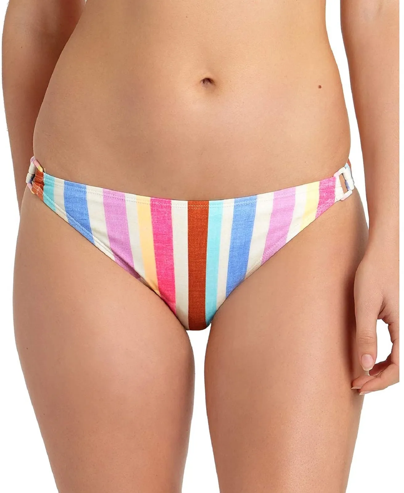 California Waves Women's Ring Hipster Bikini Bottoms, Multi, L