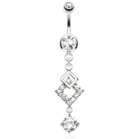 Cascading Layered Pendant Belly Piercing