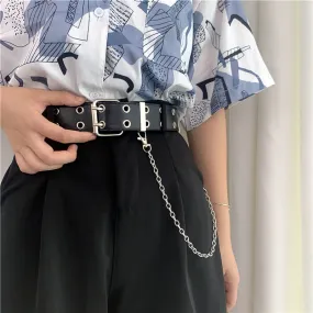 Chic punk girl chain belt