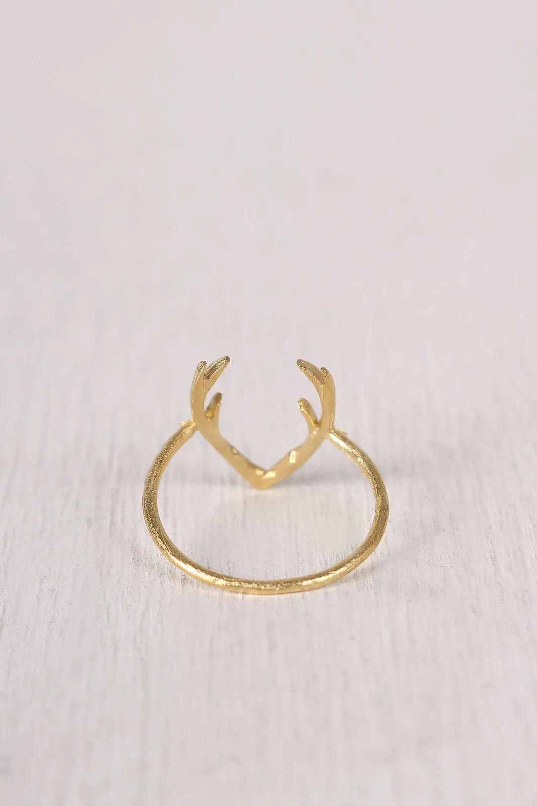 Dainty Antler Ring