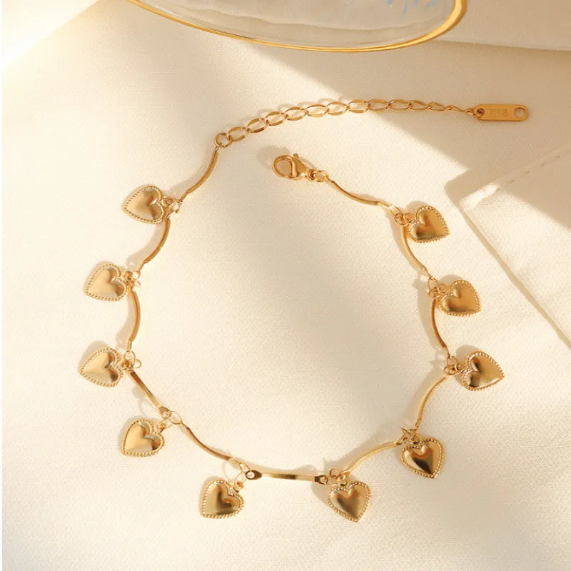 Dangling Hearts Anklet