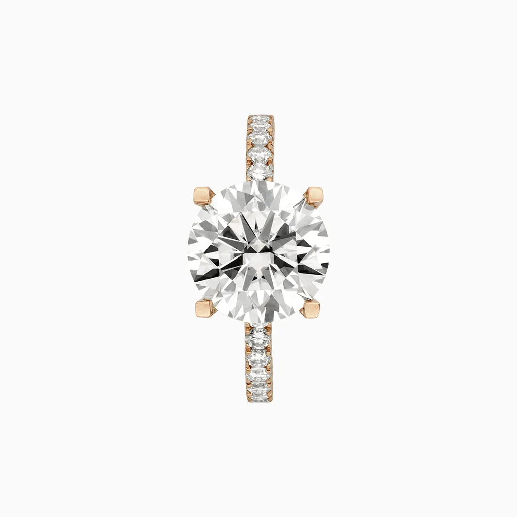 Diamond2 Solitaire Claw Set Ring with embellished band