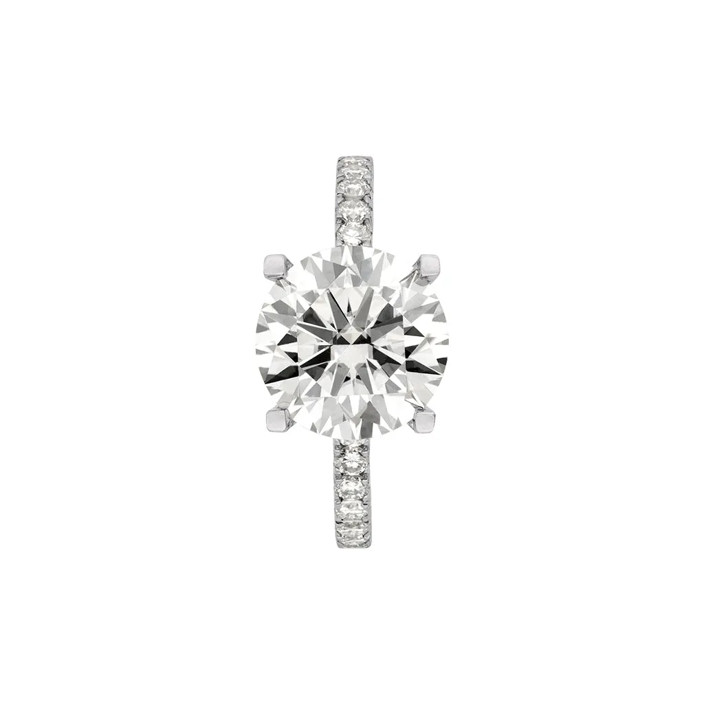 Diamond2 Solitaire Claw Set Ring with embellished band