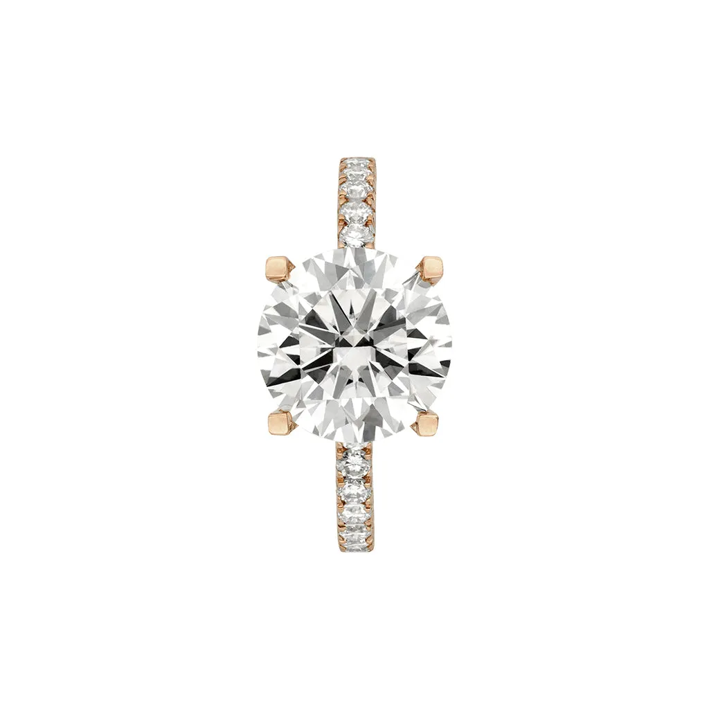 Diamond2 Solitaire Claw Set Ring with embellished band