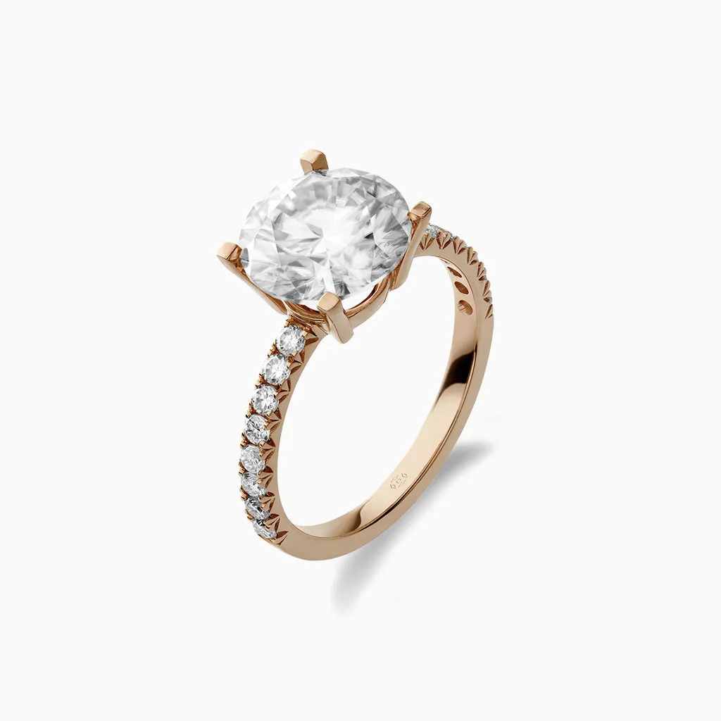 Diamond2 Solitaire Claw Set Ring with embellished band