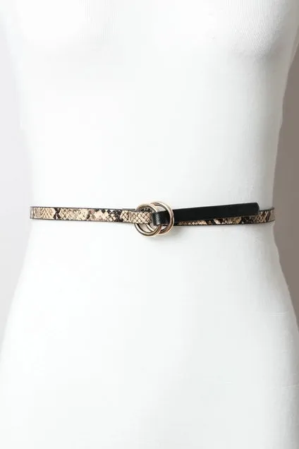 Double Ring Skinny Belt