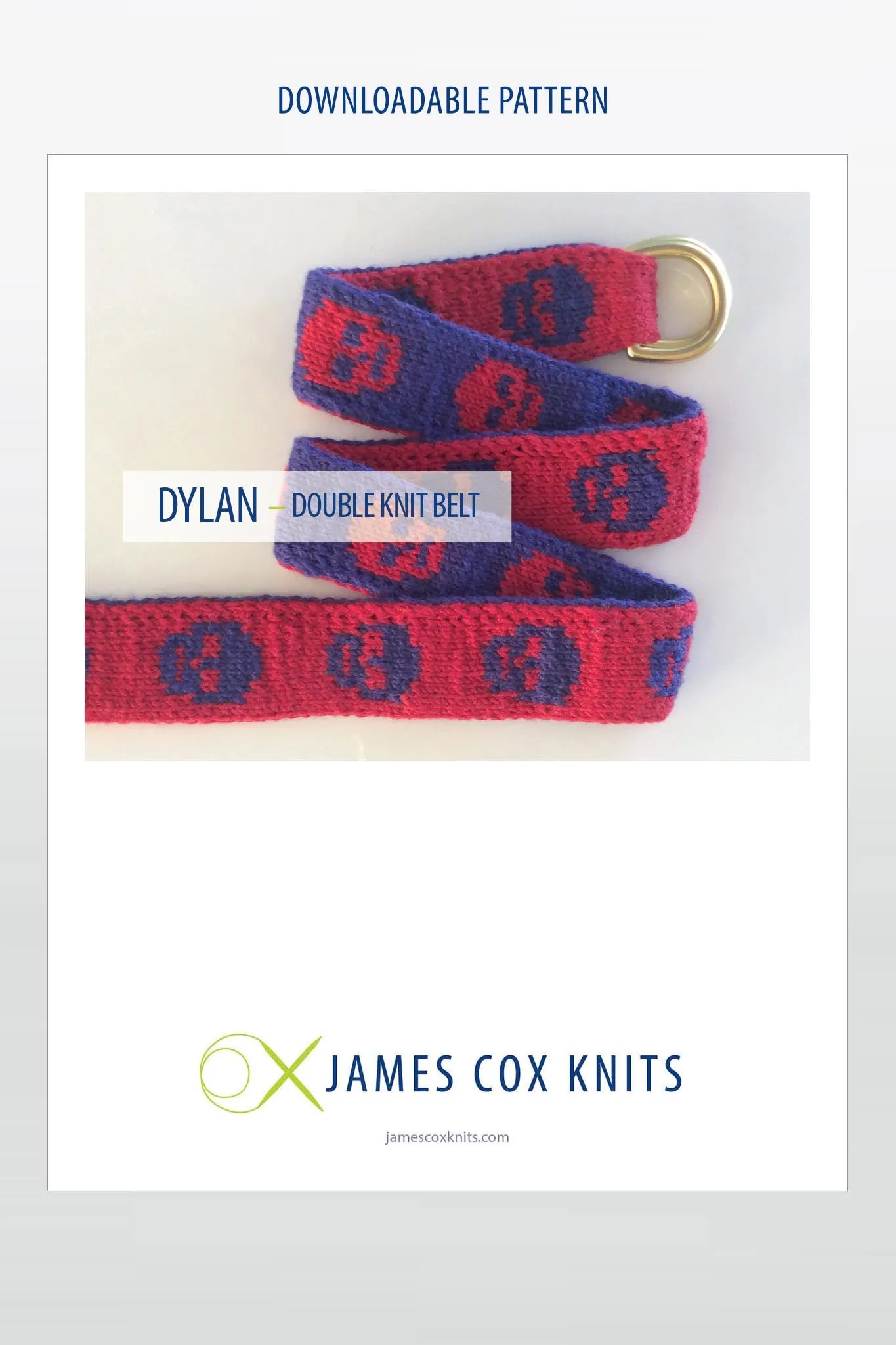 Dylan Double Knit Belt Designer Knitting Pattern