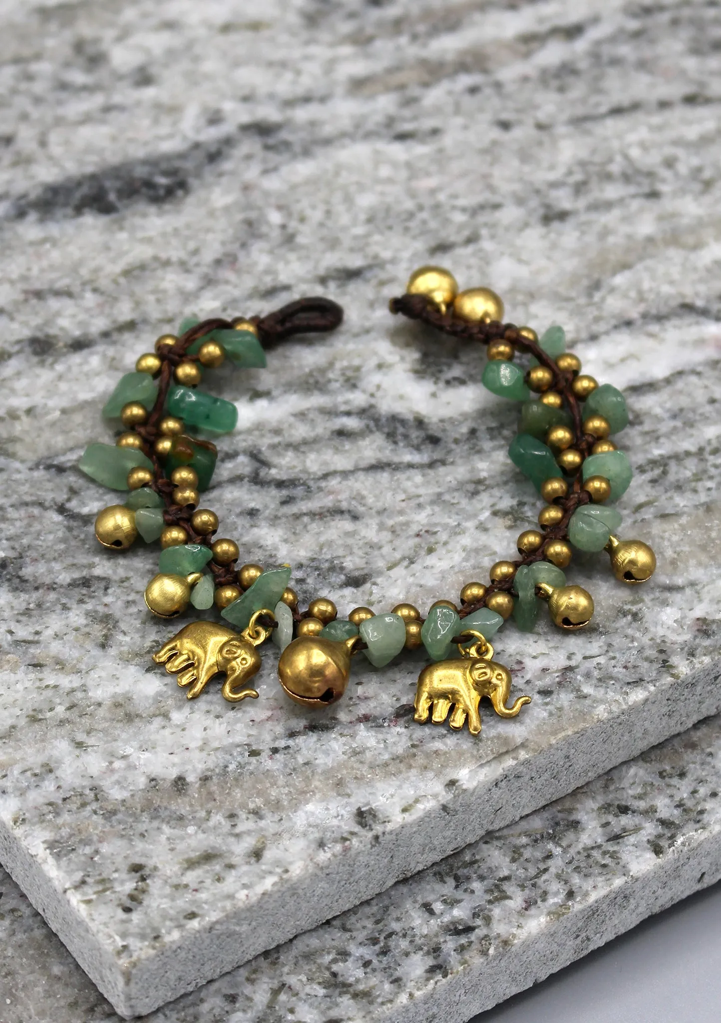 Elephant Charm Stone Beaded Baby's Anklet