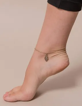 Fair Trade Hamsa Anklet