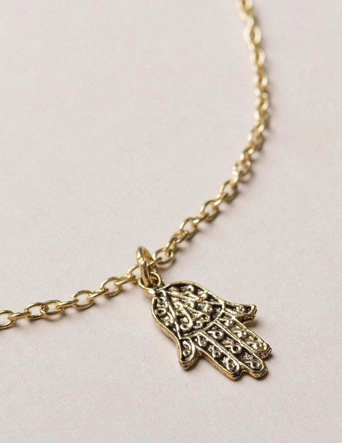 Fair Trade Hamsa Anklet