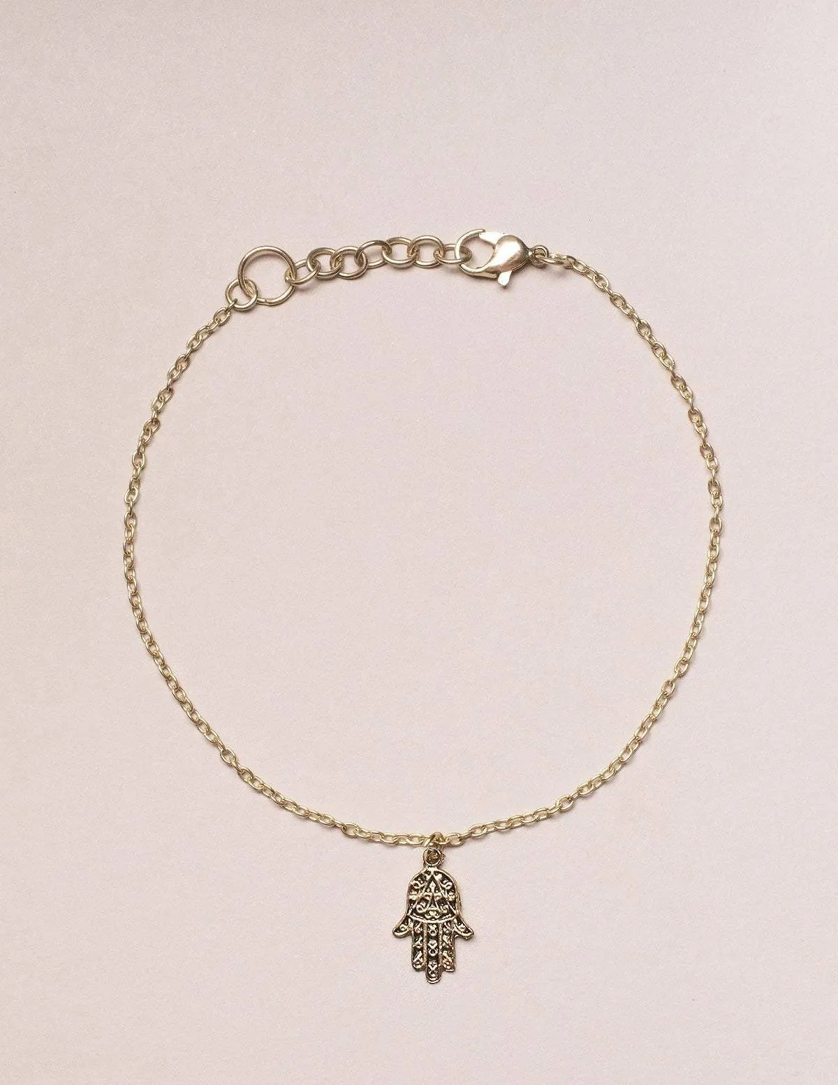 Fair Trade Hamsa Anklet