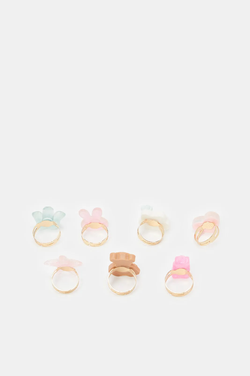 Girls Assorted Ring With Box (8 Piece)