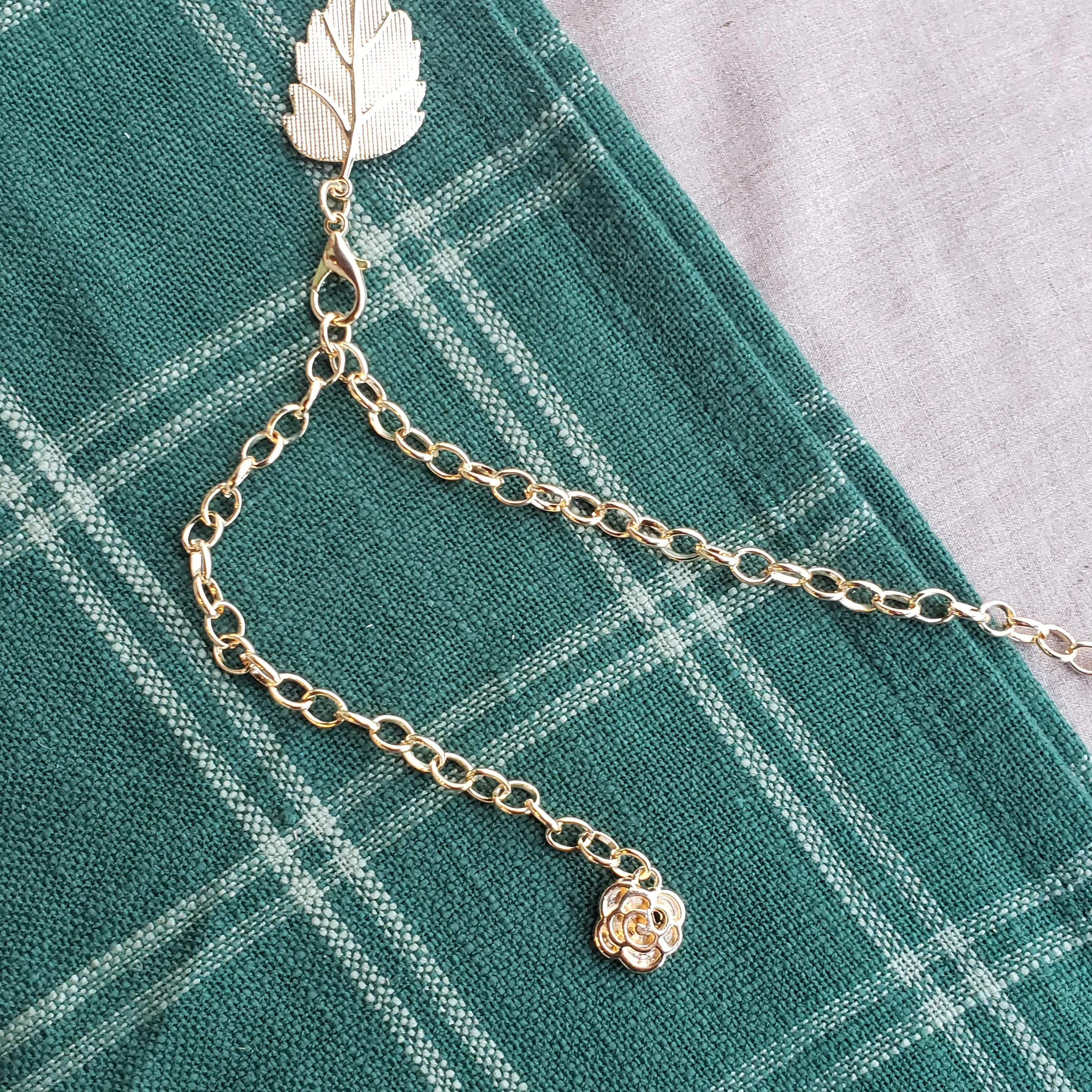 Gold & Silver Leaf Chain Belt