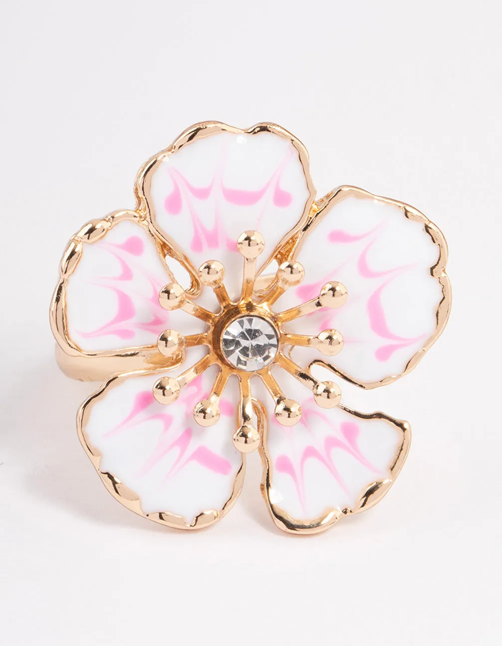 Gold Hibiscus Flower Ring