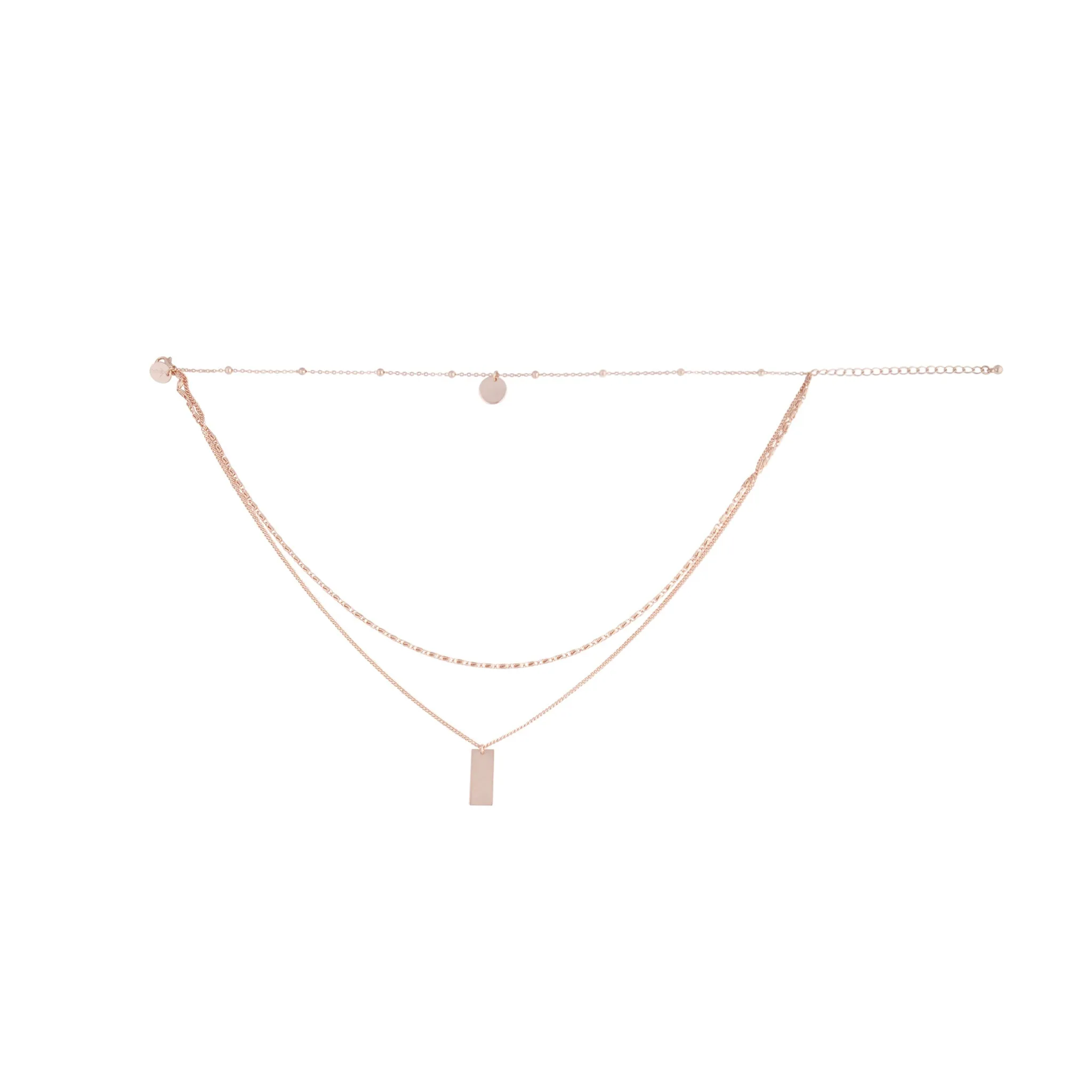 Gold Mixed Chain & Shape Layered Choker