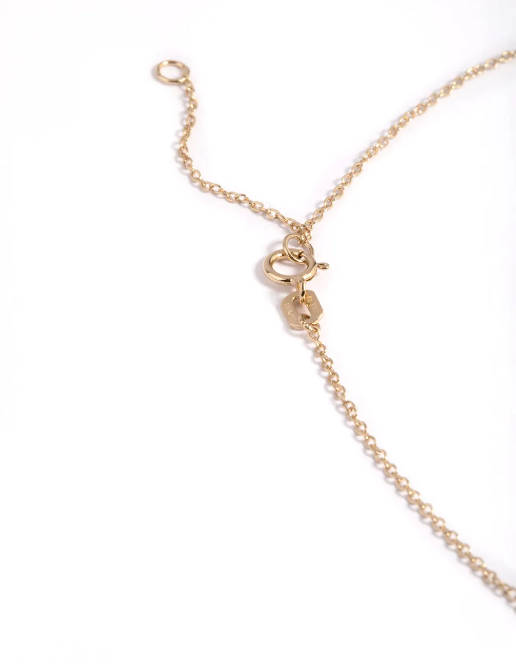 Gold Plated Sterling Silver Green Baguette Necklace