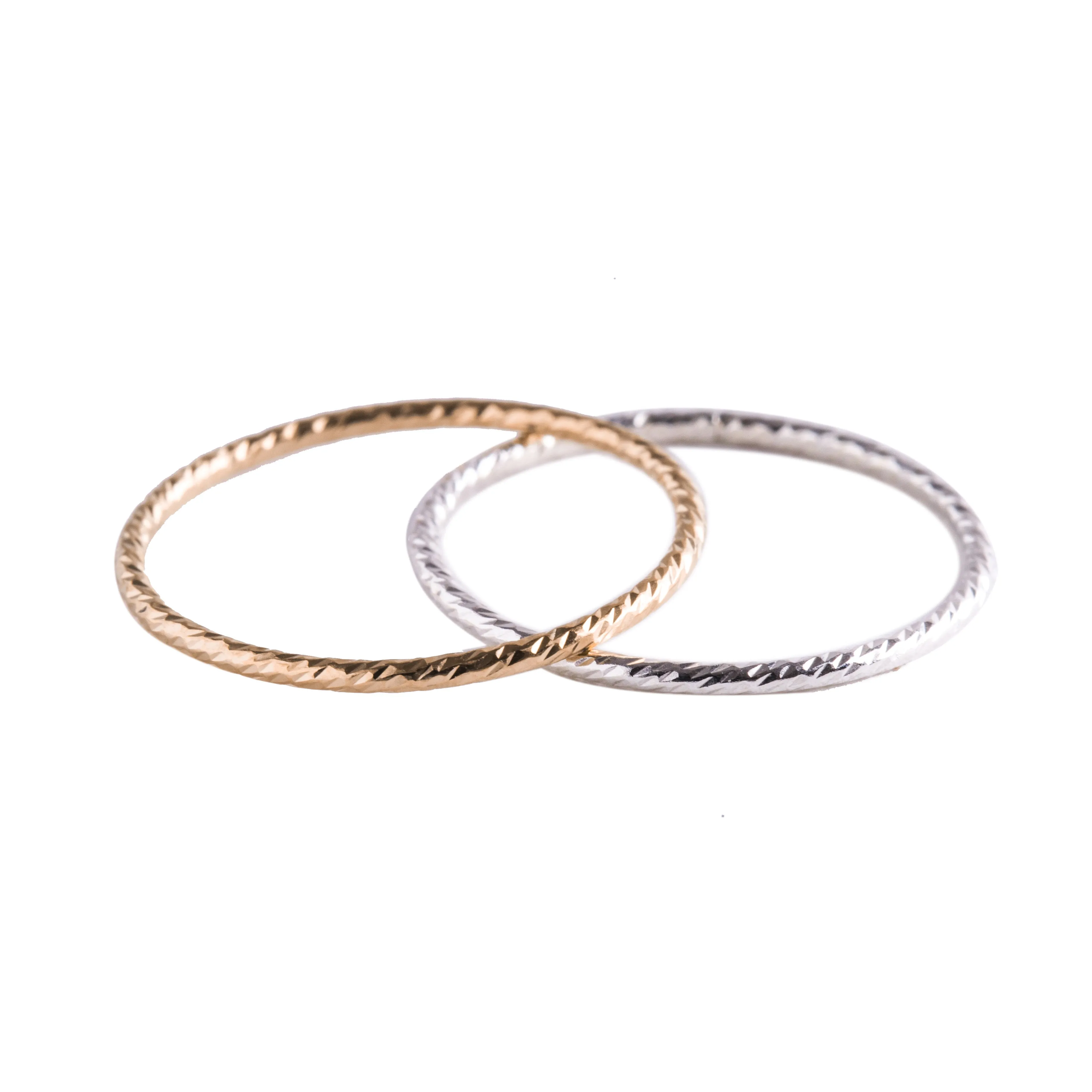 Gold Textured Stacking Ring