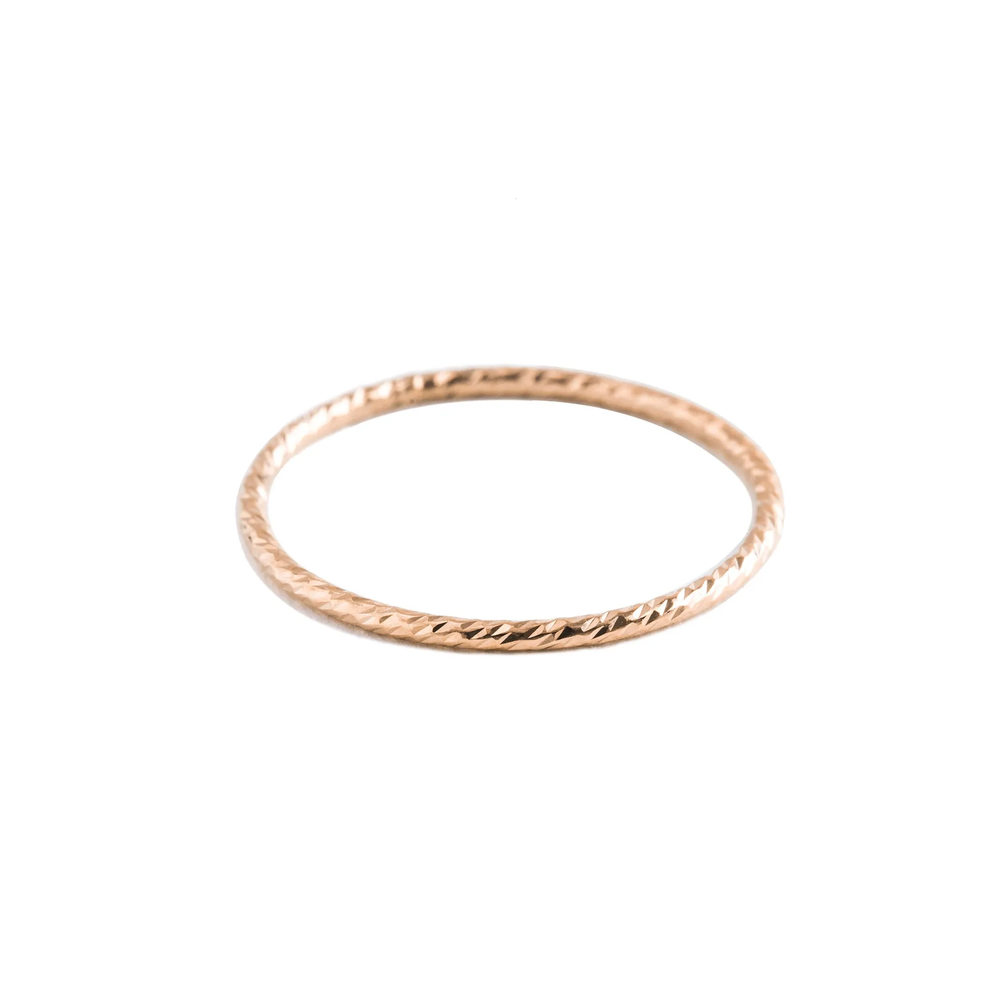 Gold Textured Stacking Ring