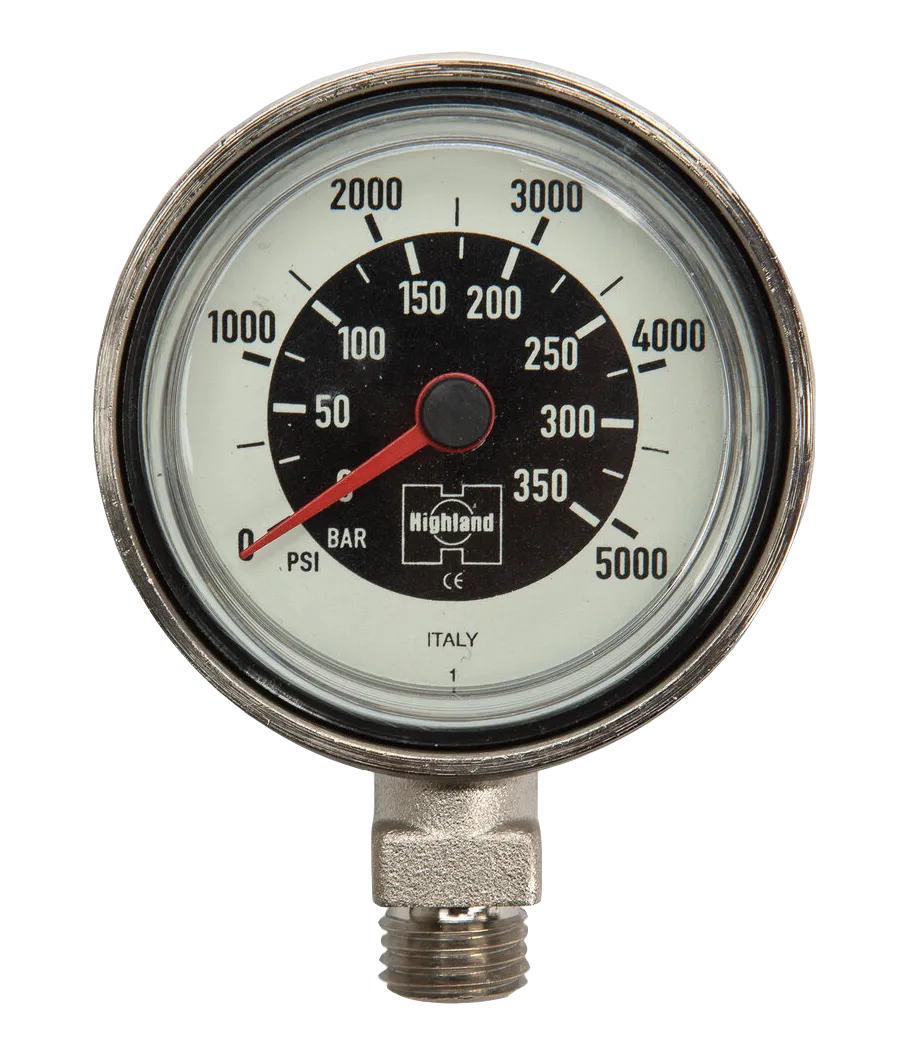 Highland Thin-Line Pressure Gauge Complete