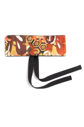 Ikebana Printed Cotton Sateen Obi Belt