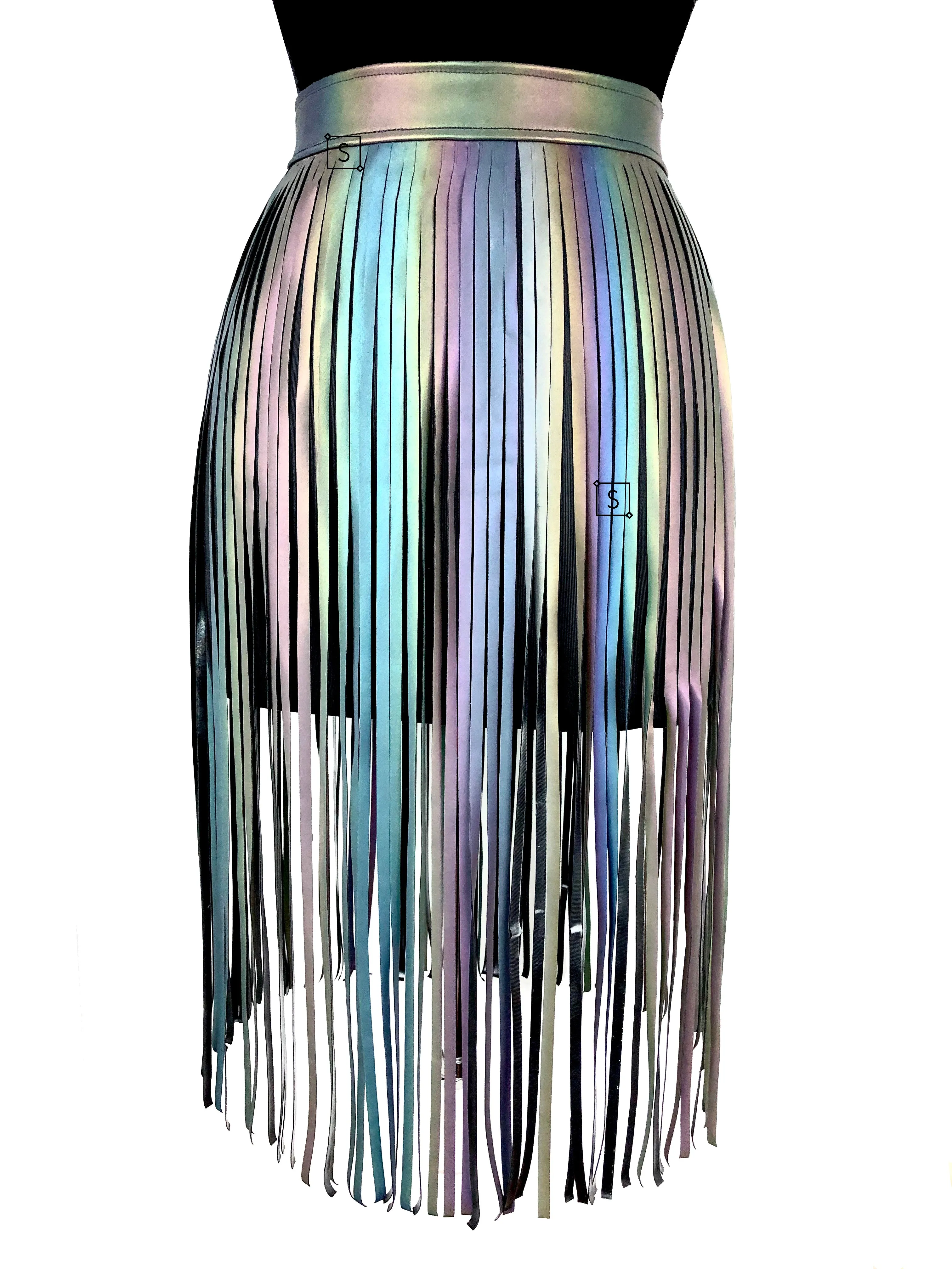 Incandessa Reflective Fringe Skirt