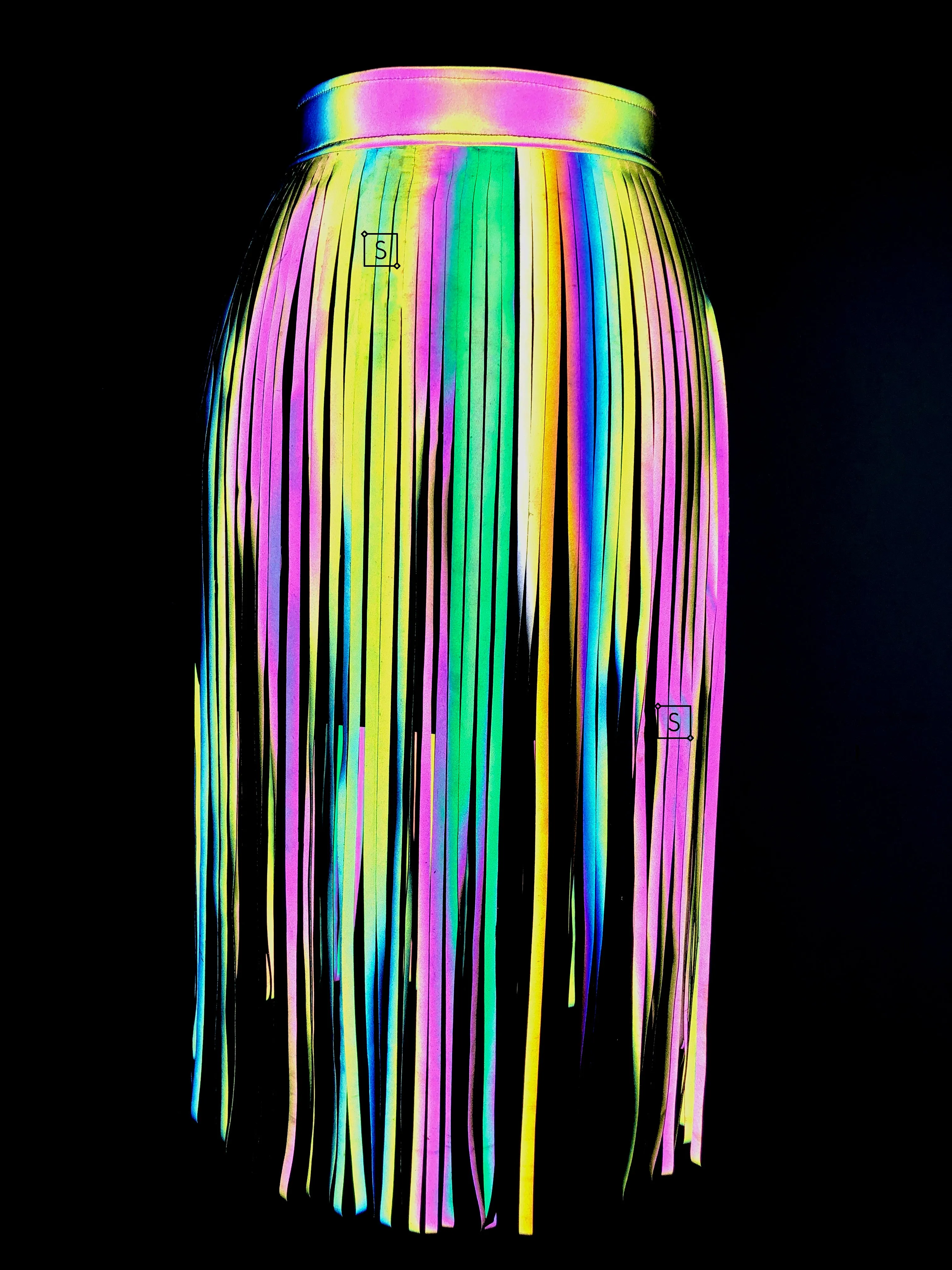 Incandessa Reflective Fringe Skirt