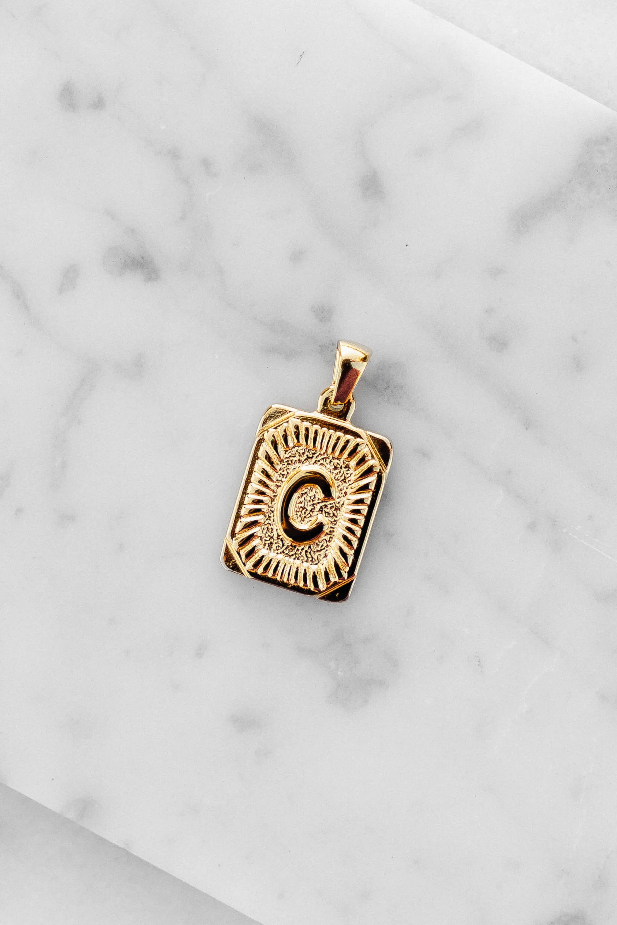 Monogram Letter Charm - Gold