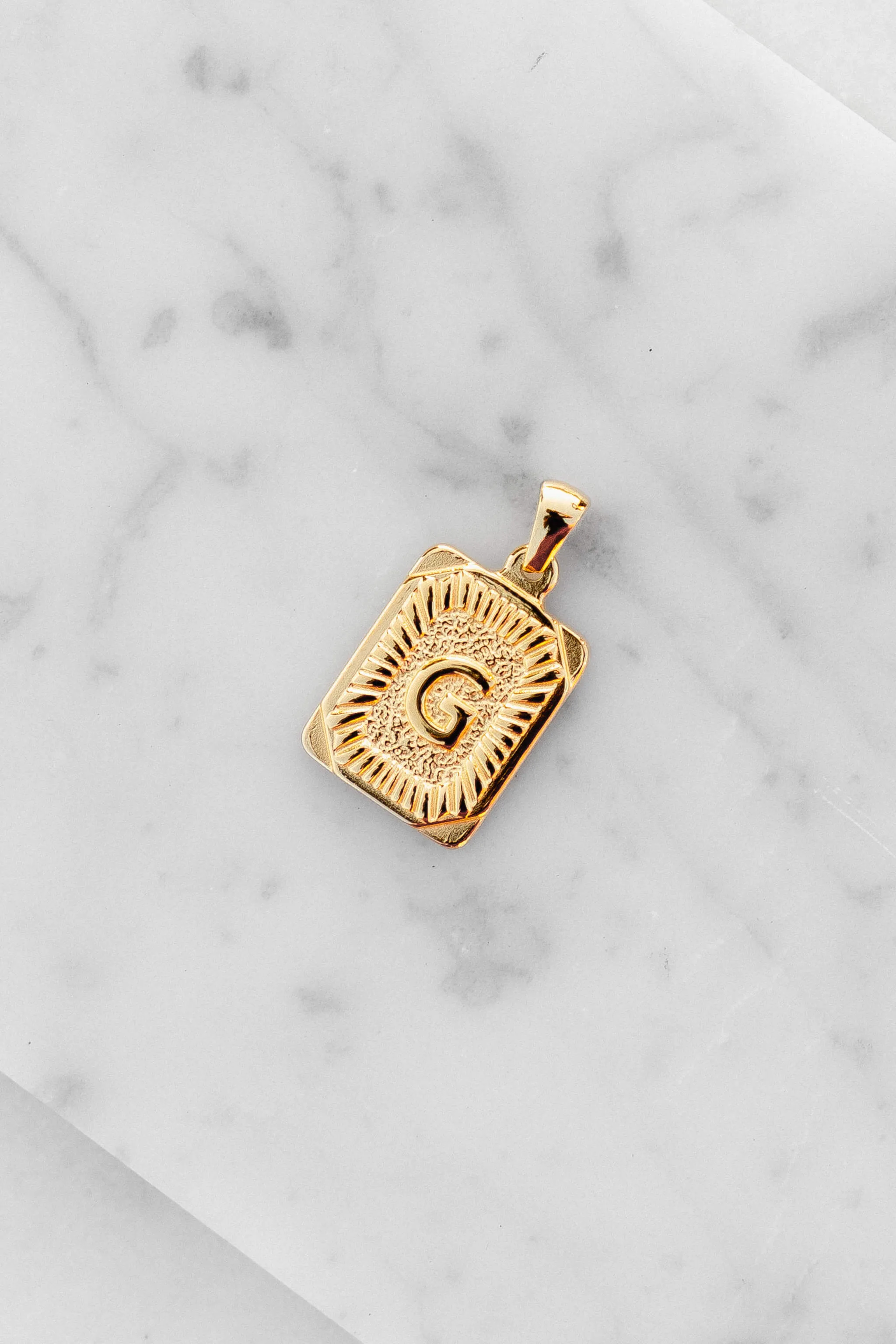 Monogram Letter Charm - Gold