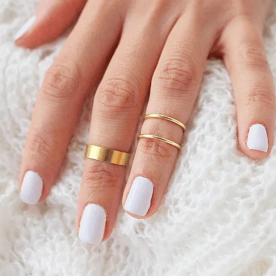 New Gold Knuckle Ring - Set of 3