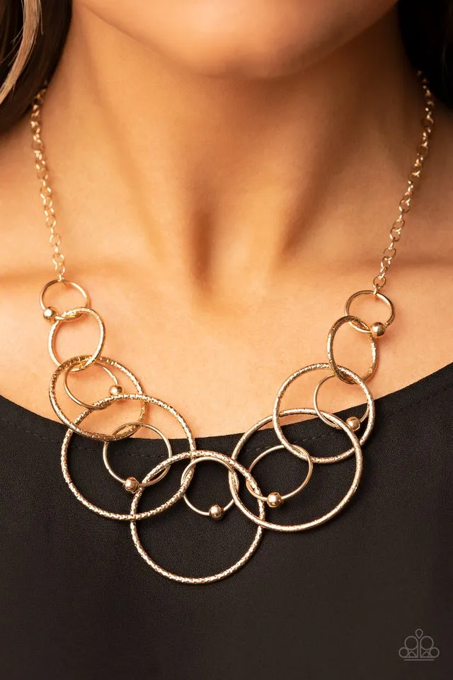 Paparazzi Necklace ~ Encircled in Elegance - Gold