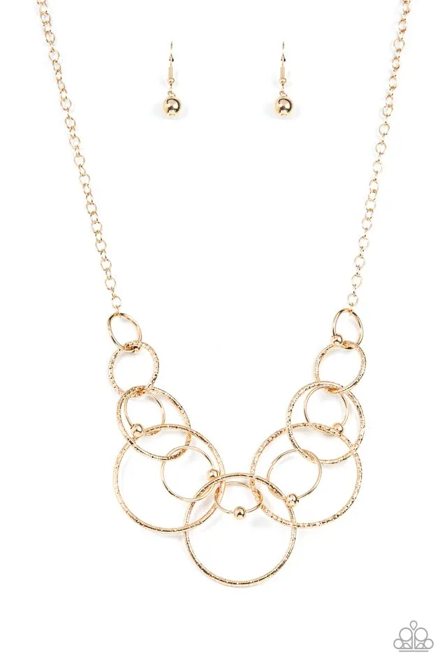 Paparazzi Necklace ~ Encircled in Elegance - Gold