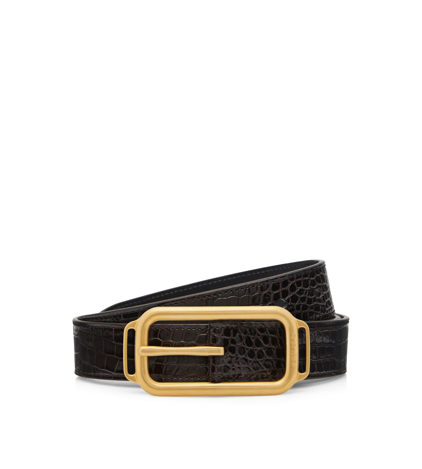 Printed Croc Stadium Buckle Belt