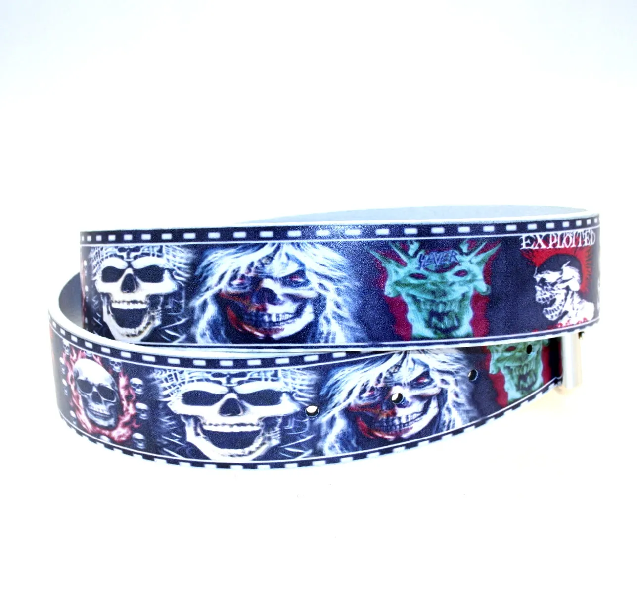 Printed Gothic Skulls Belt