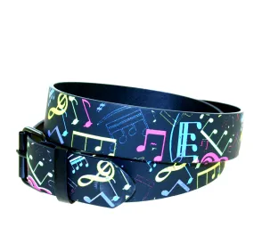 Printed Multicolour Musical Notes Belt