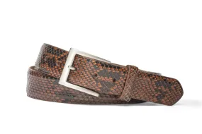 Python Belt with Brushed Nickel Buckle