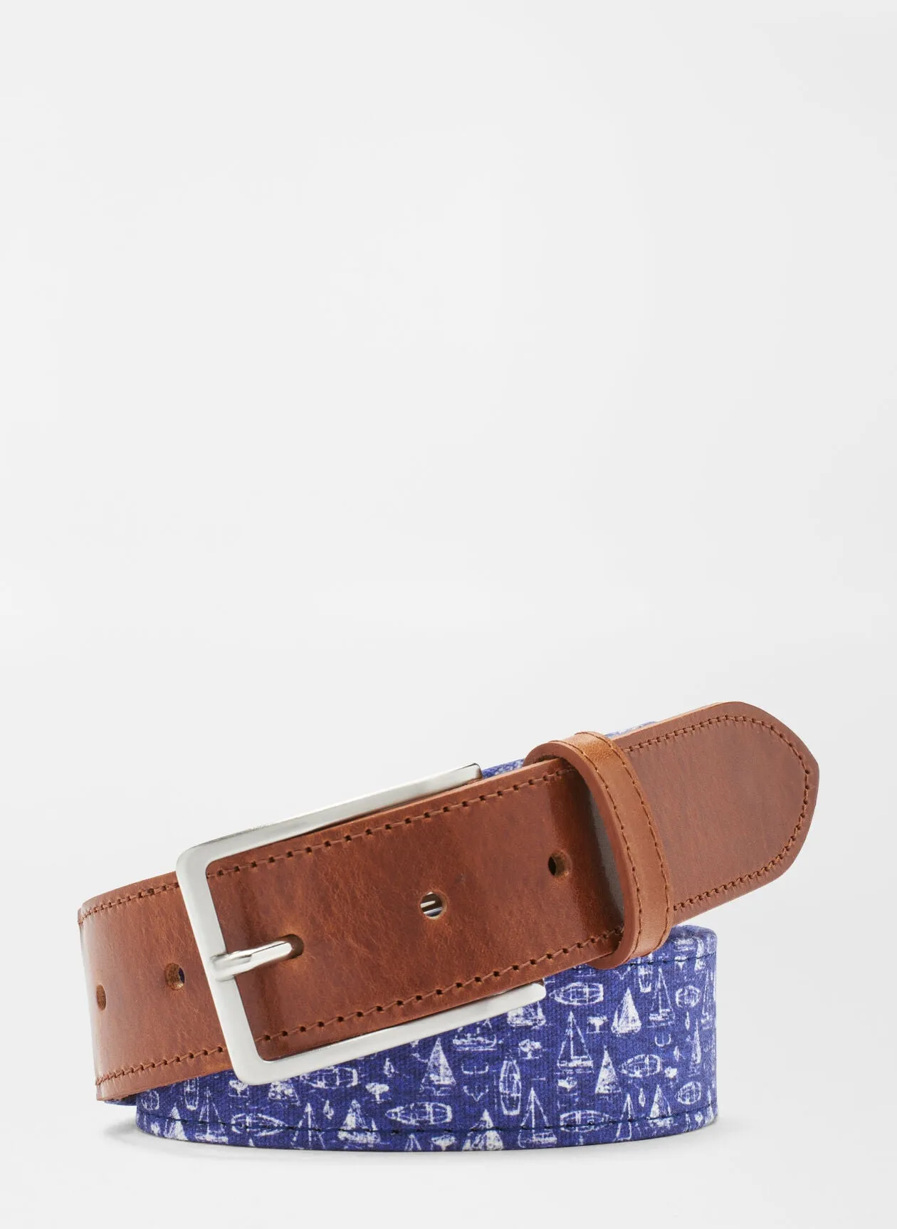 Sailboat Blue Print Printed Belt