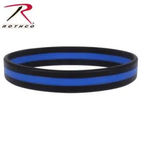 Silicone Thin Blue Line Bracelet