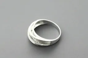 silver crossover ring