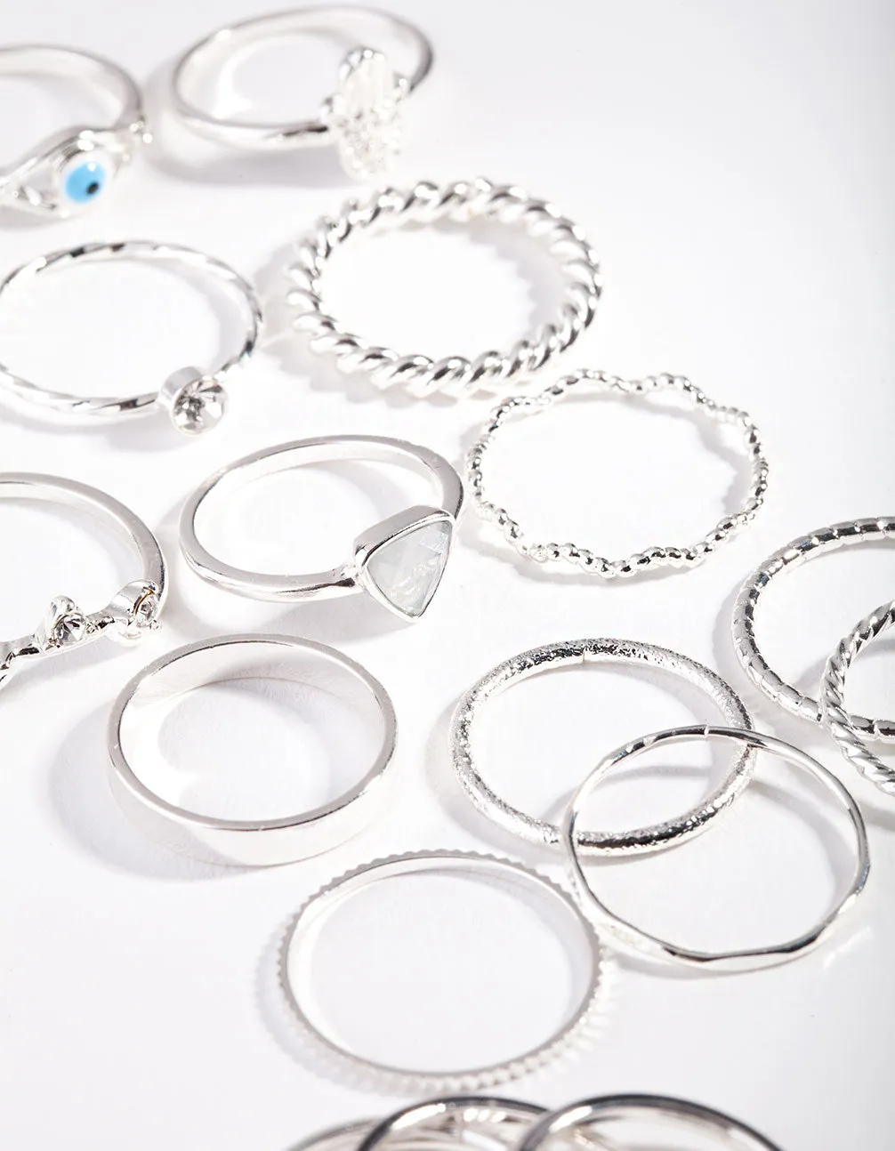 Silver Layered Symbol Ring 24-Pack