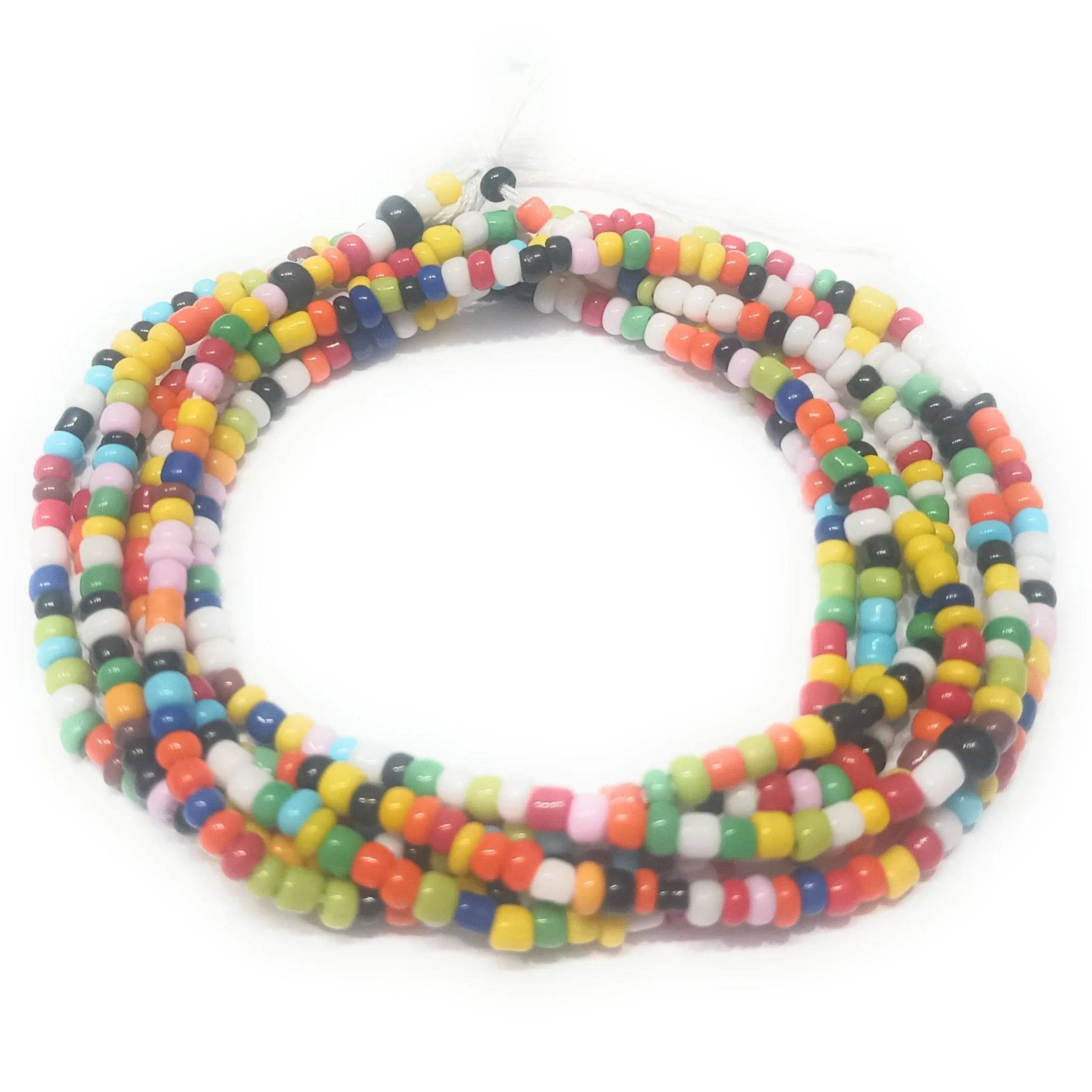 Solid and Translucent Multicolor Waist Beads