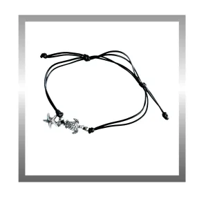 Starfish & Turtle Charms Accent Anklet