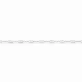 Sterling Silver Fancy Anklet Bracelet