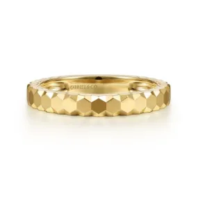 Textured Gold Stacking Band